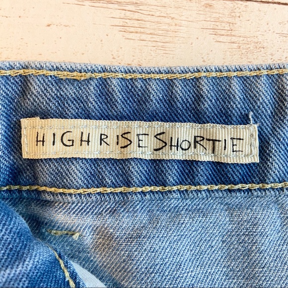 Hot Kiss High Rise Shortie Distressed Denim shorts - Picture 4 of 4